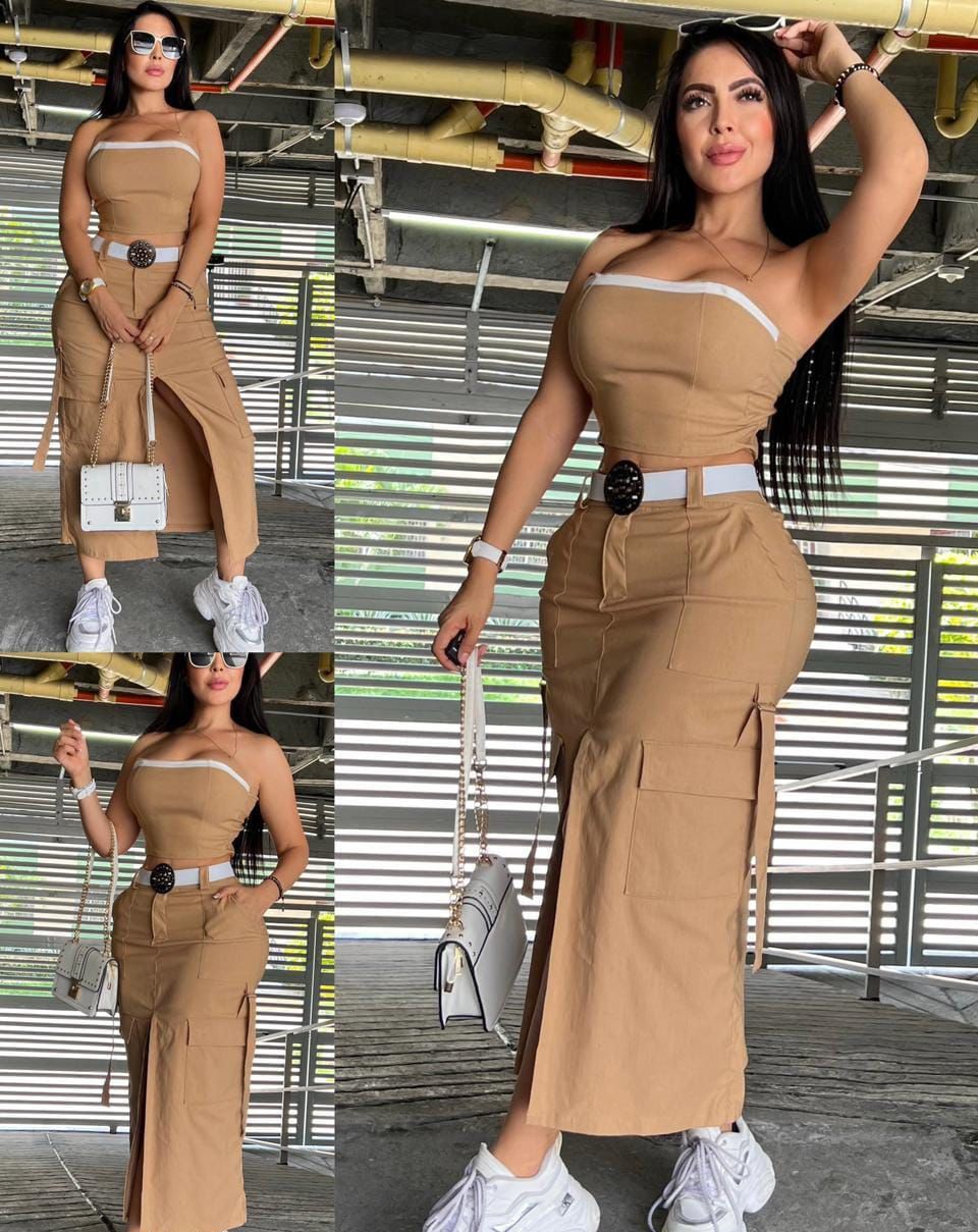 Conjunto Falda Cargo.