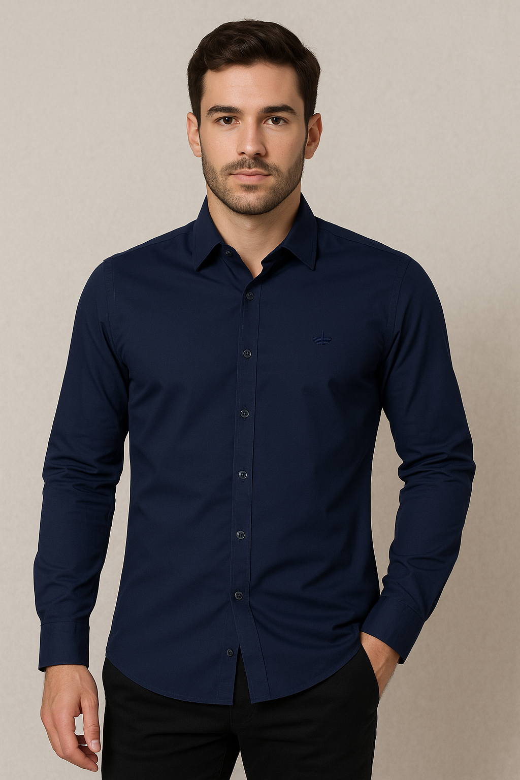 Camisa seda mango de hombre