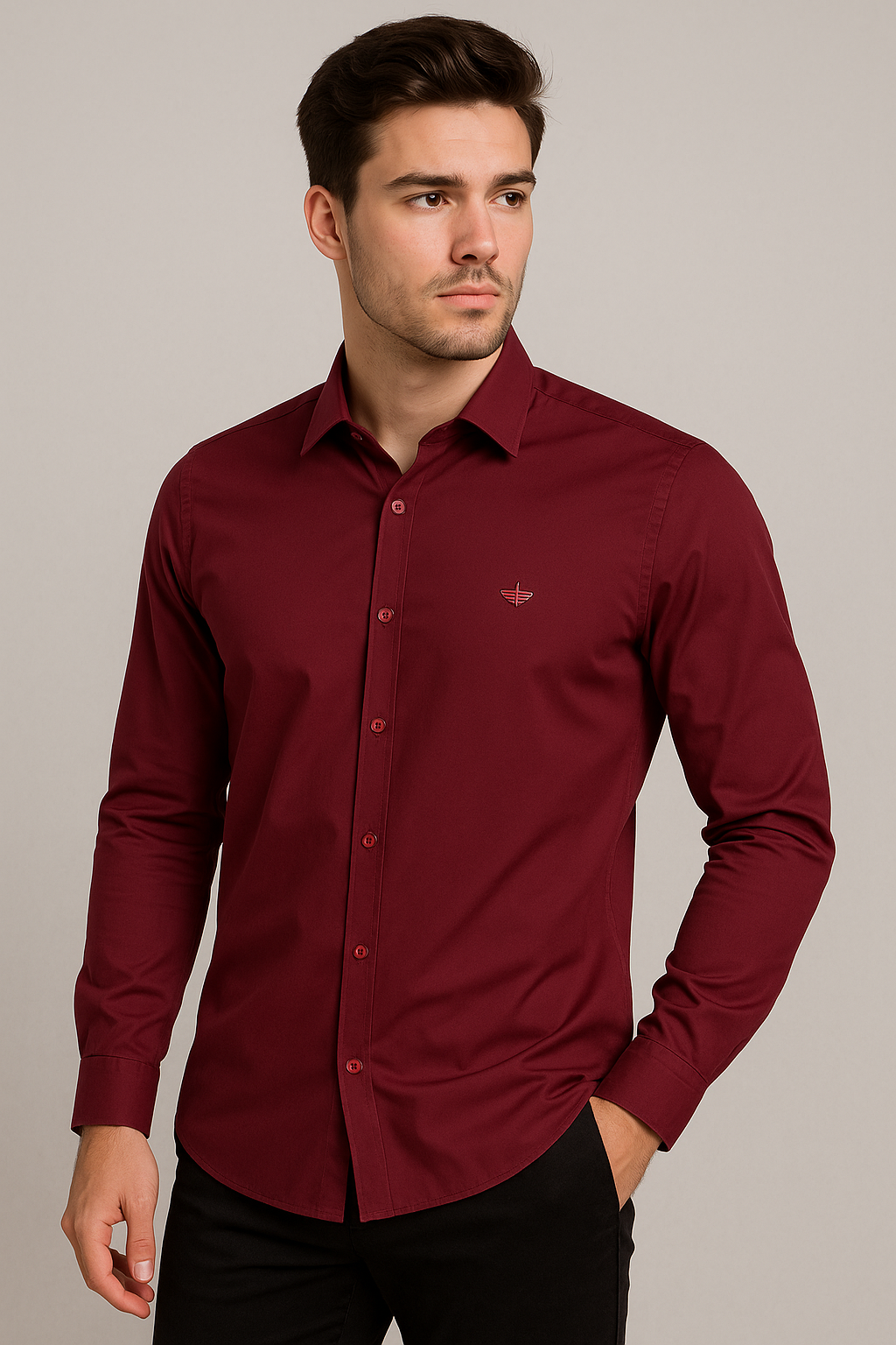 Camisa seda mango de hombre
