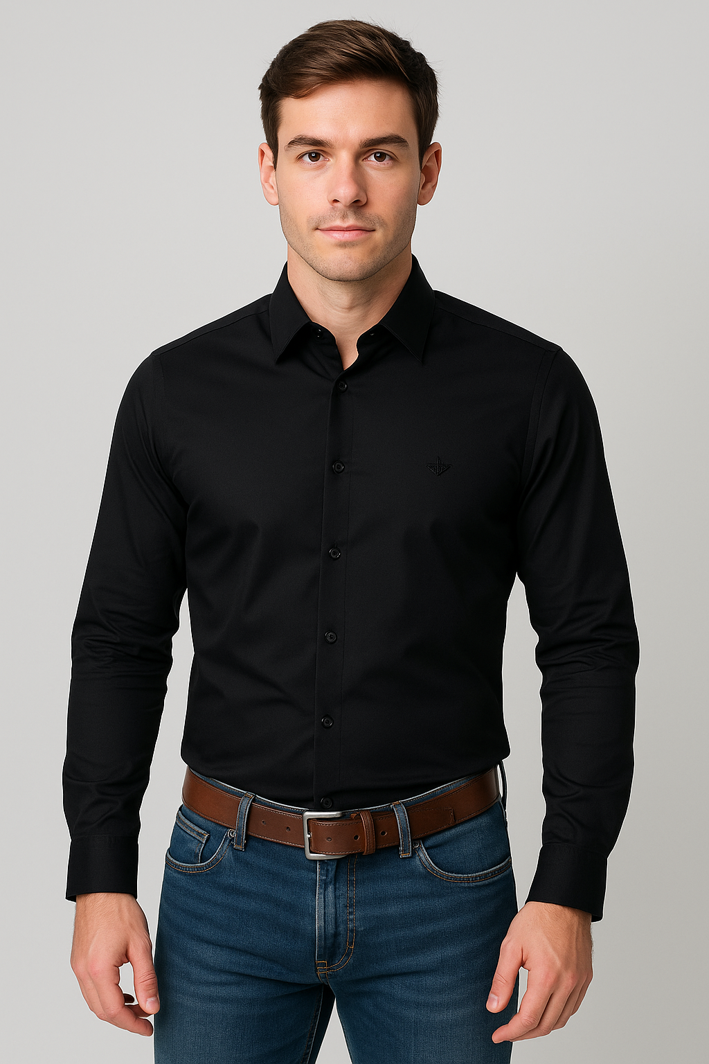 Camisa seda mango de hombre