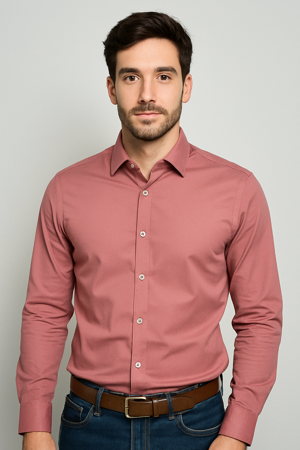 Camisa seda mango de hombre