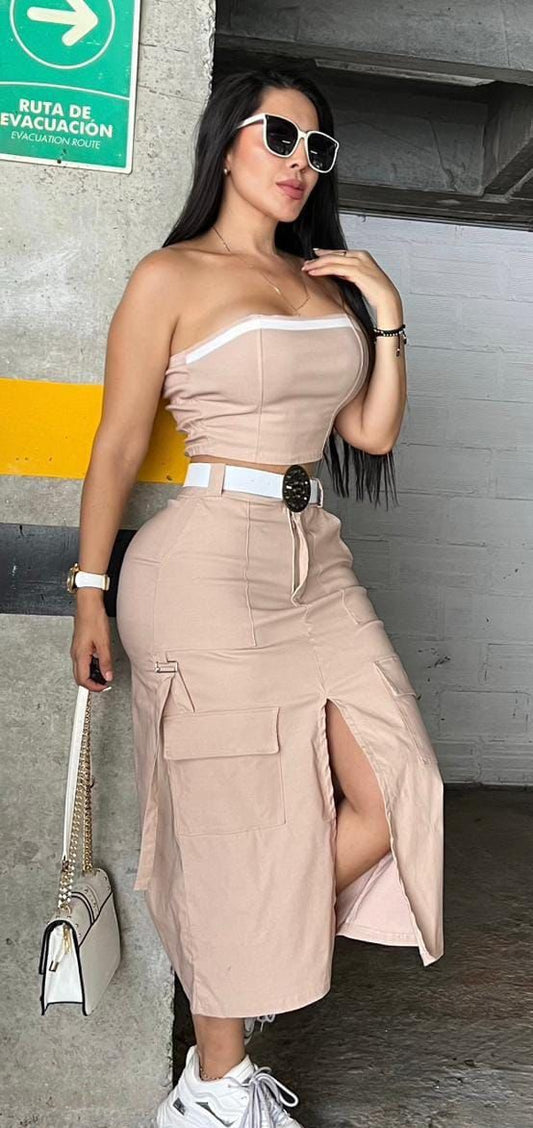 Conjunto Falda Cargo.