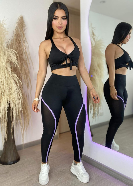Conjunto Leggis rayas