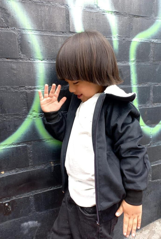 Chaqueta de gamuza ovejera niño