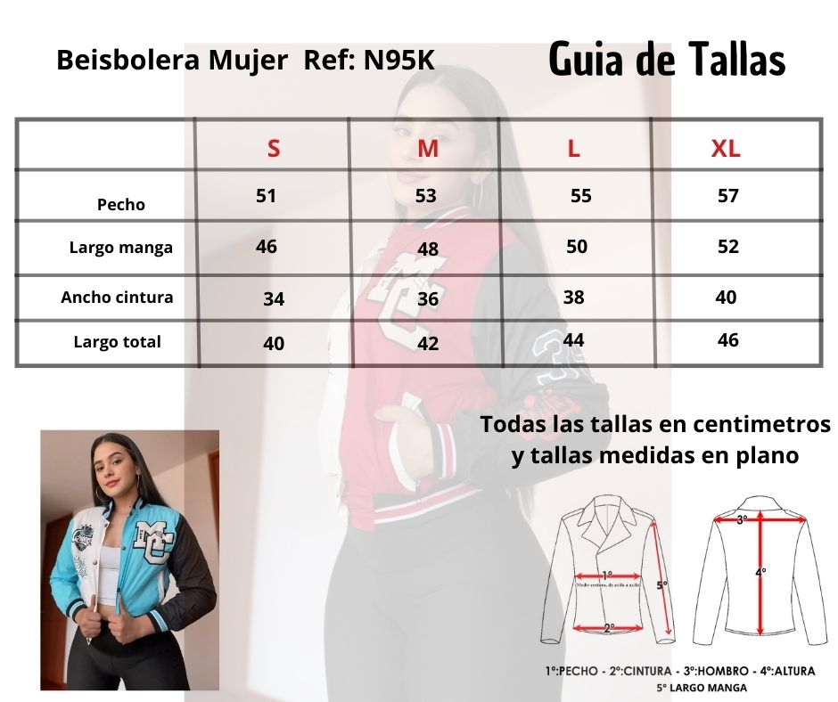 Chaqueta beisbolera impermeable para mujer N95K