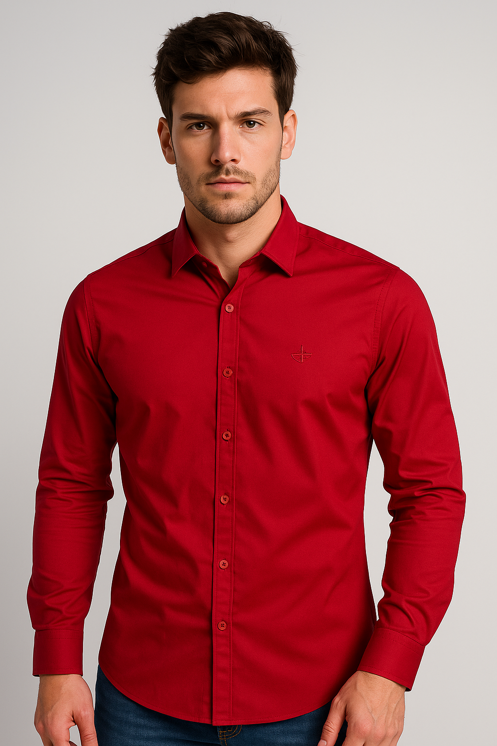 Camisa seda mango de hombre