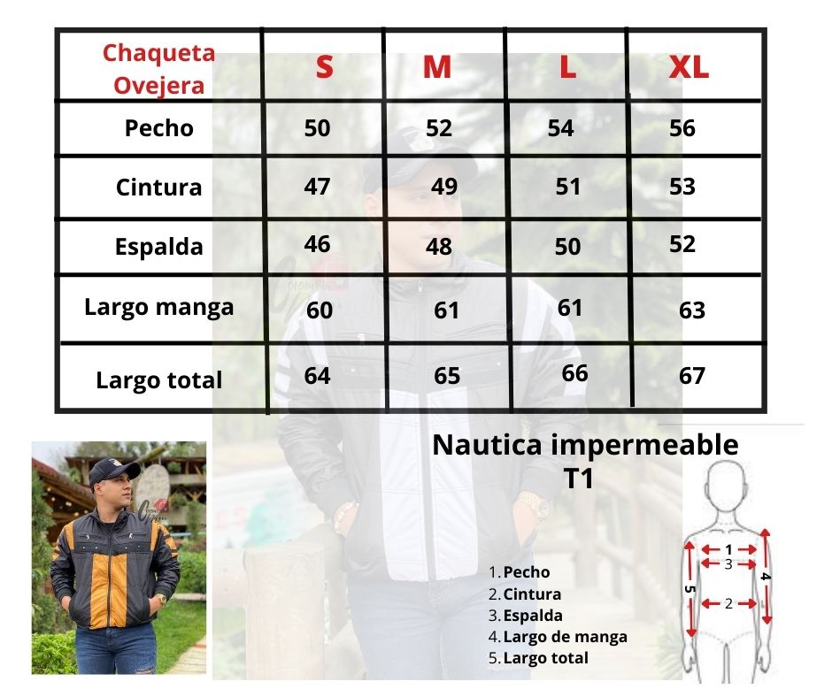 Chaqueta impermeable para caballero T1