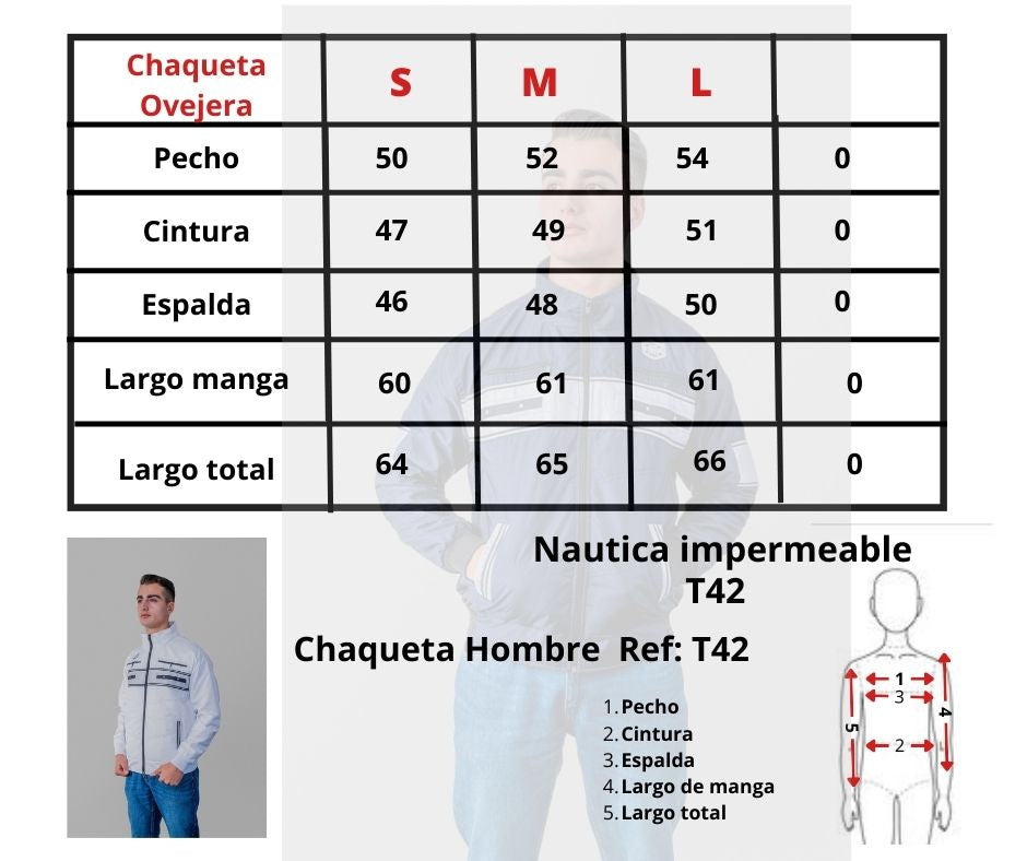 Chaqueta impermeable para caballero T42