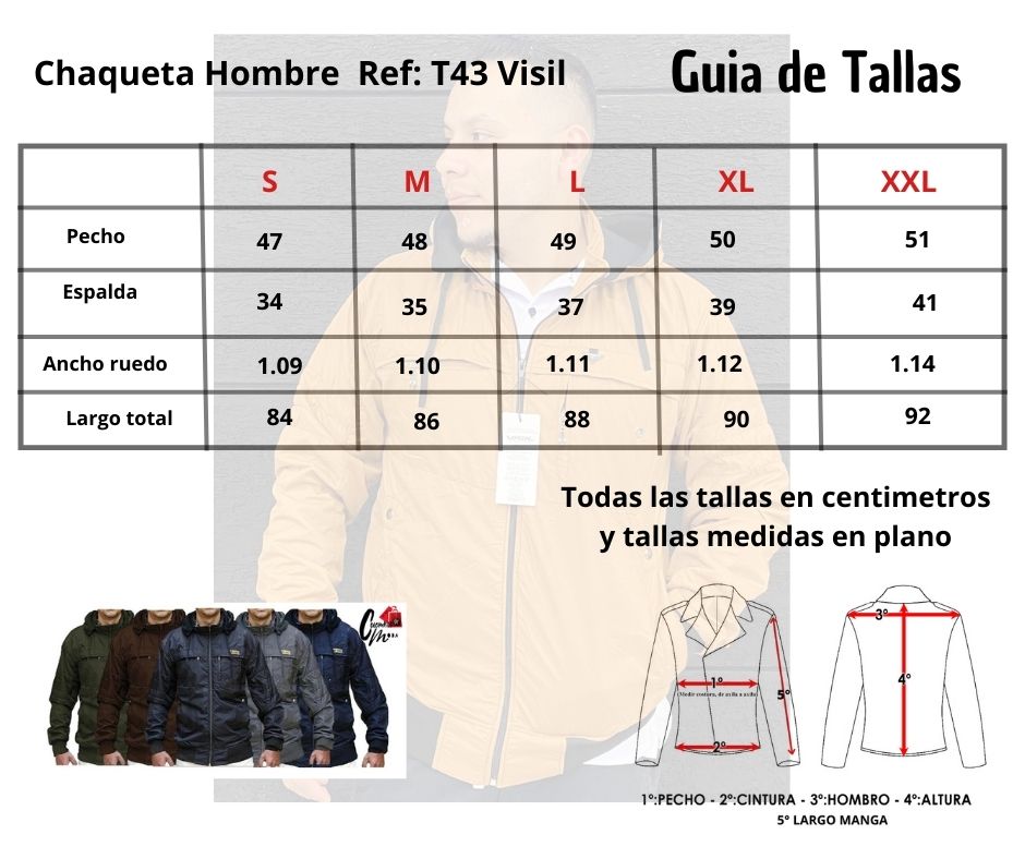 Chaqueta nautica impermeable talla Plus T43